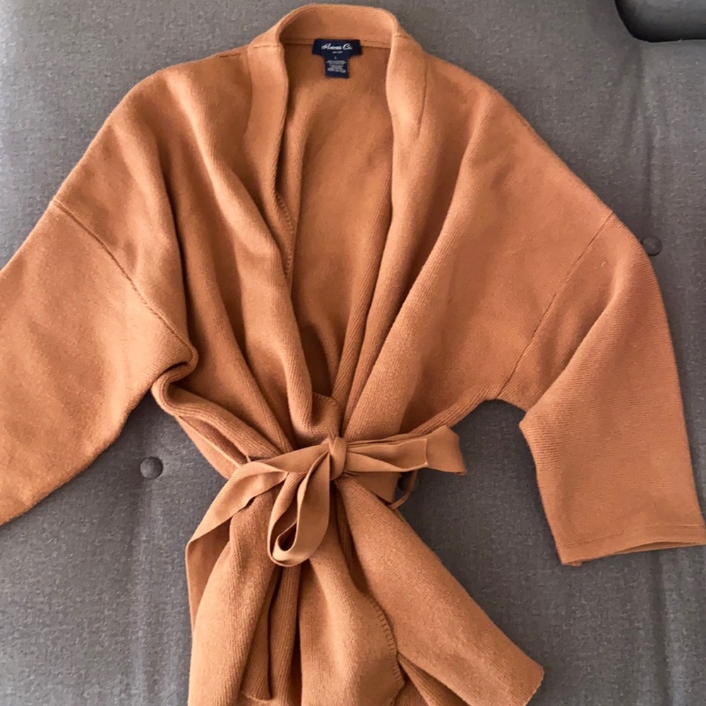 Tan cardigan wrap